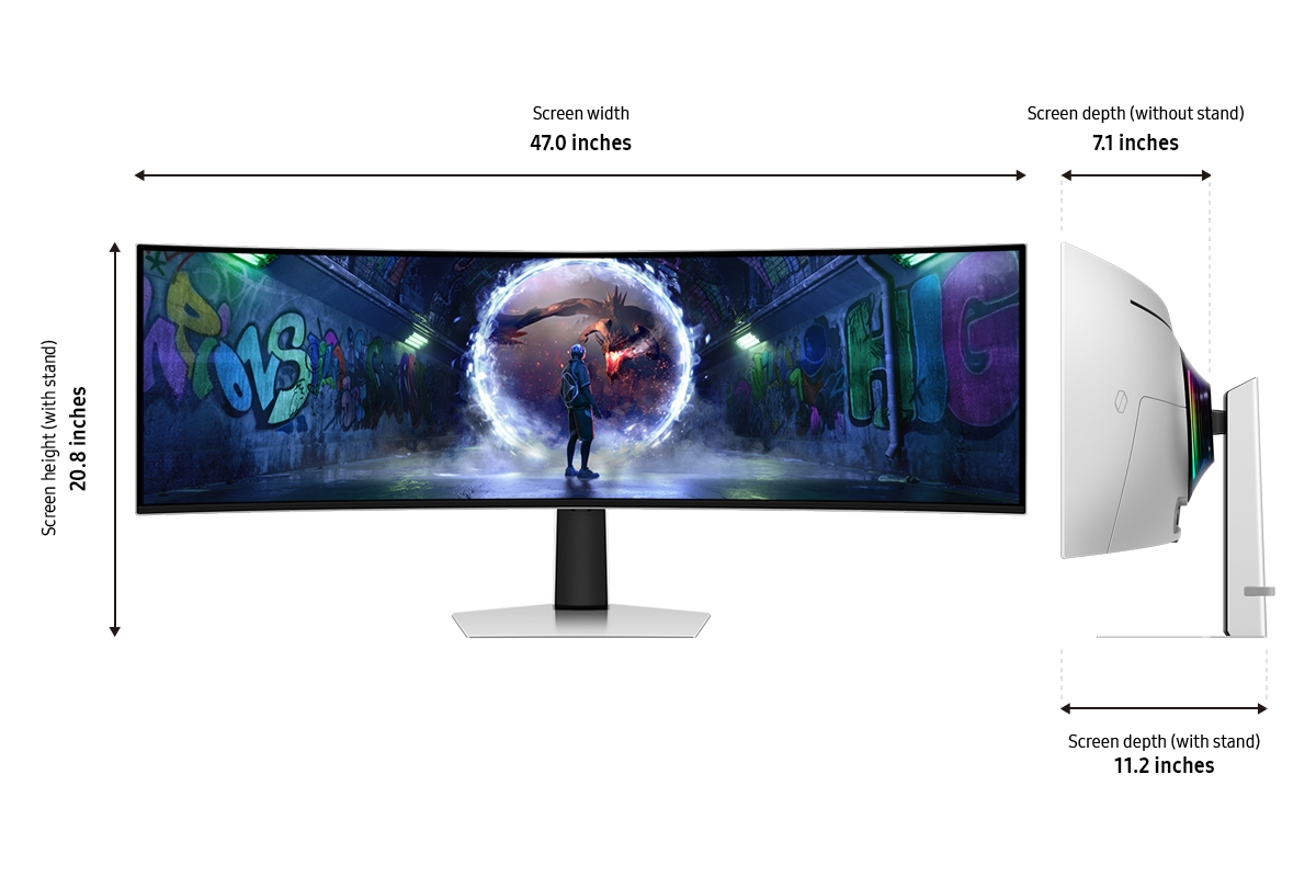 Thumbnail image of 49&quot; Odyssey OLED G9 (G93SD) Dual QHD 240Hz 0.03ms G-Sync Compatible Curved Gaming Monitor with Glare Free