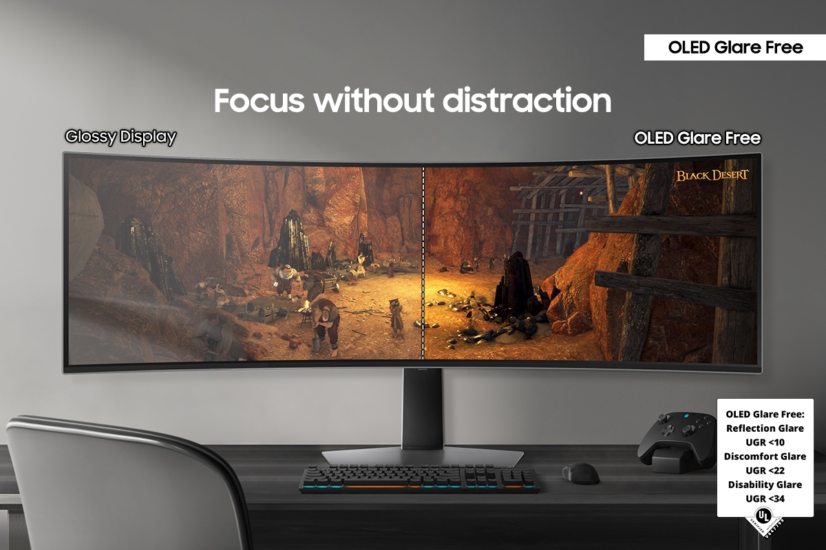 Thumbnail image of 49&quot; Odyssey OLED G9 (G93SD) Dual QHD 240Hz 0.03ms G-Sync Compatible Curved Gaming Monitor with Glare Free