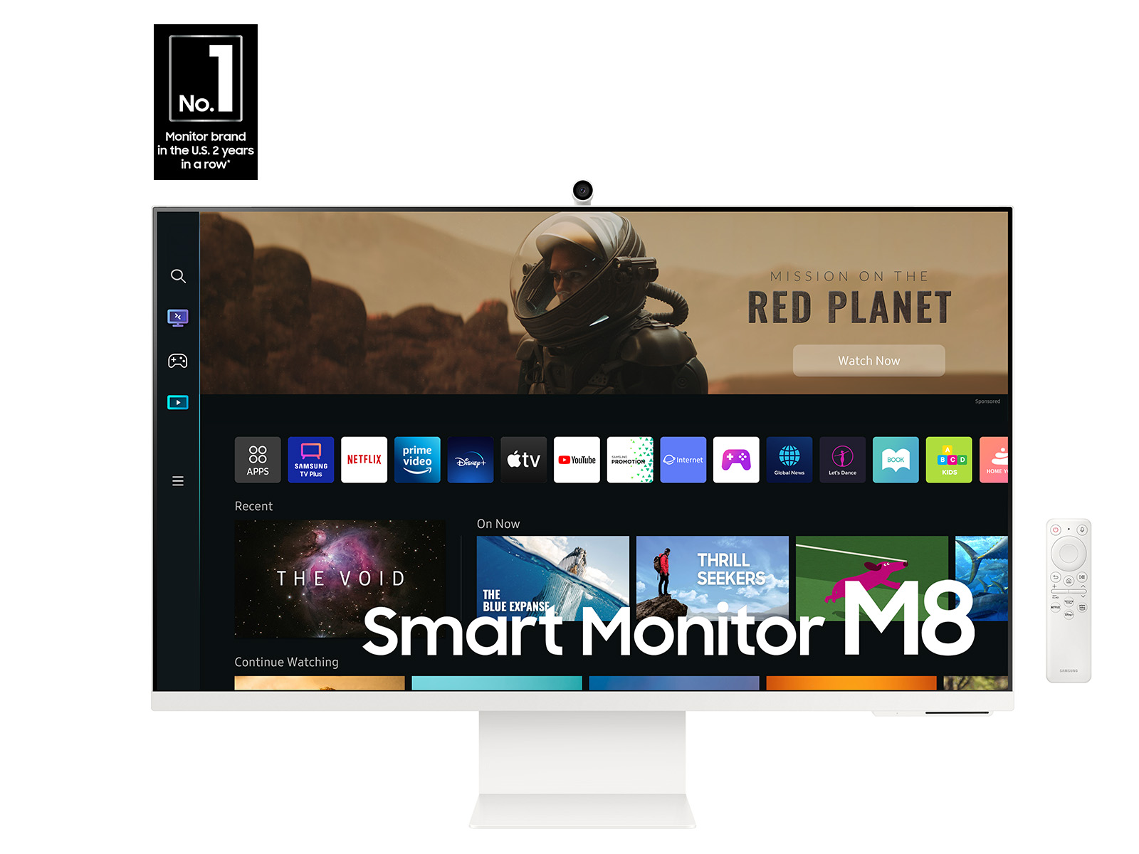 32” M80B 4K UHD Smart Monitor with Streaming TV and SlimFit Camera Included in Warm White