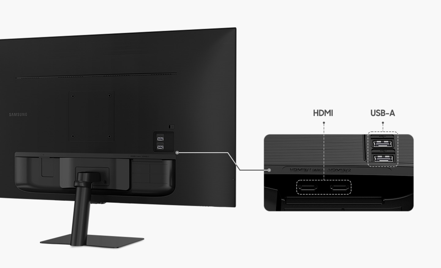 SAMSUNG 32" MONITOR, BLACK