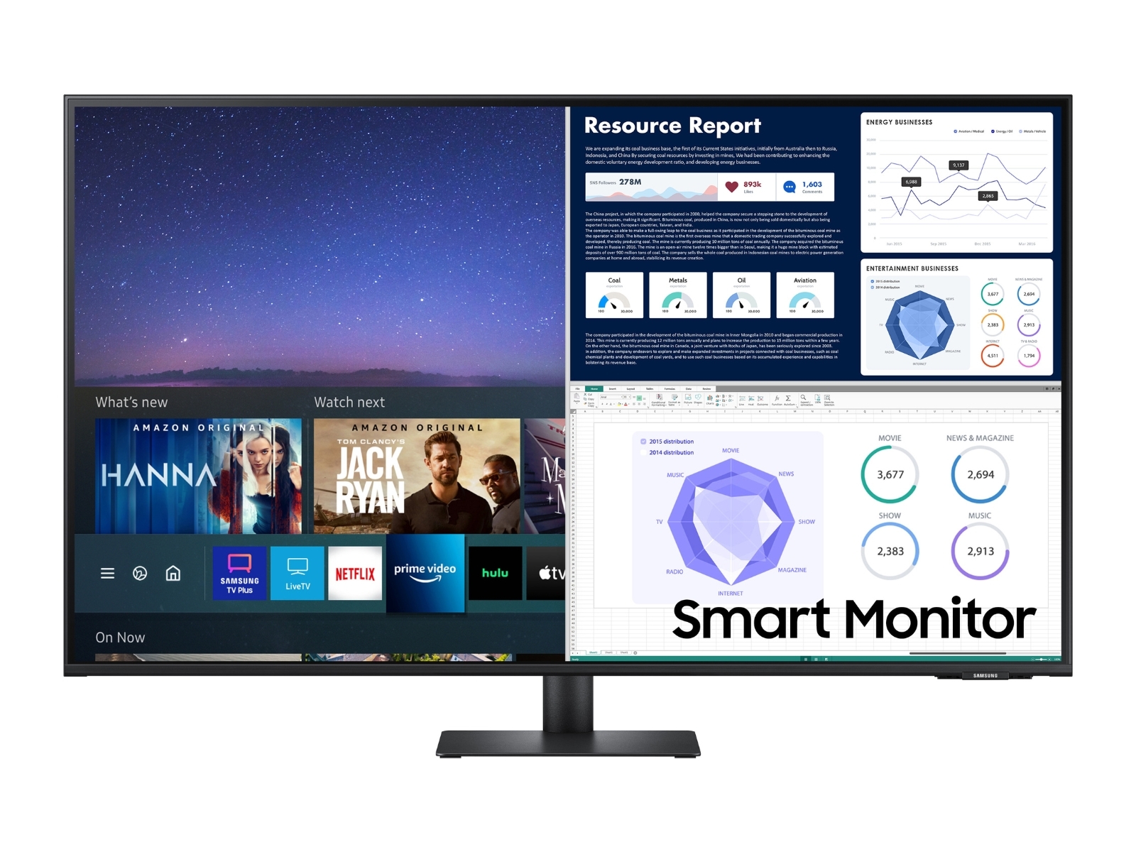 32 M70A 4K UHD Smart Monitor with Streaming TV in Black - LS32AM702UNXZA