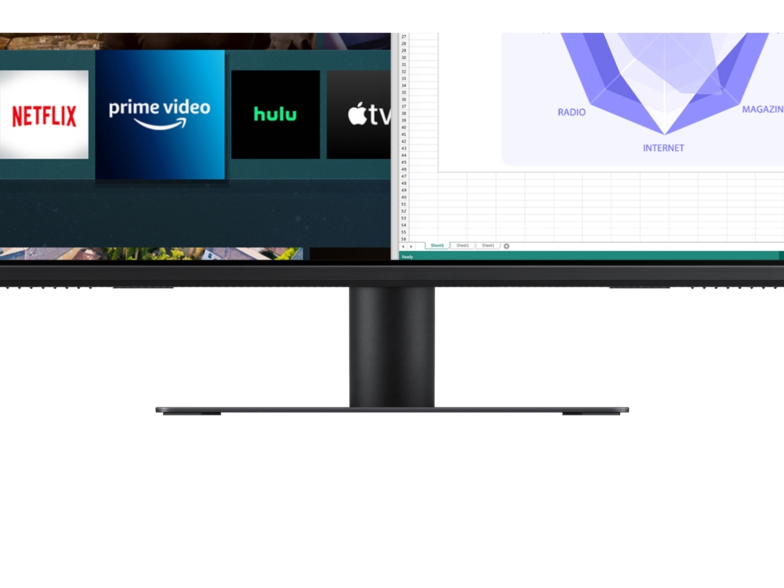 SAMSUNG Monitor inteligente M7 de 32 pulgadas y transmisión de TV, 4K UHD,  imagen adaptativa, vista de juegos ultraancha, reloj Netflix, HBO, Prime