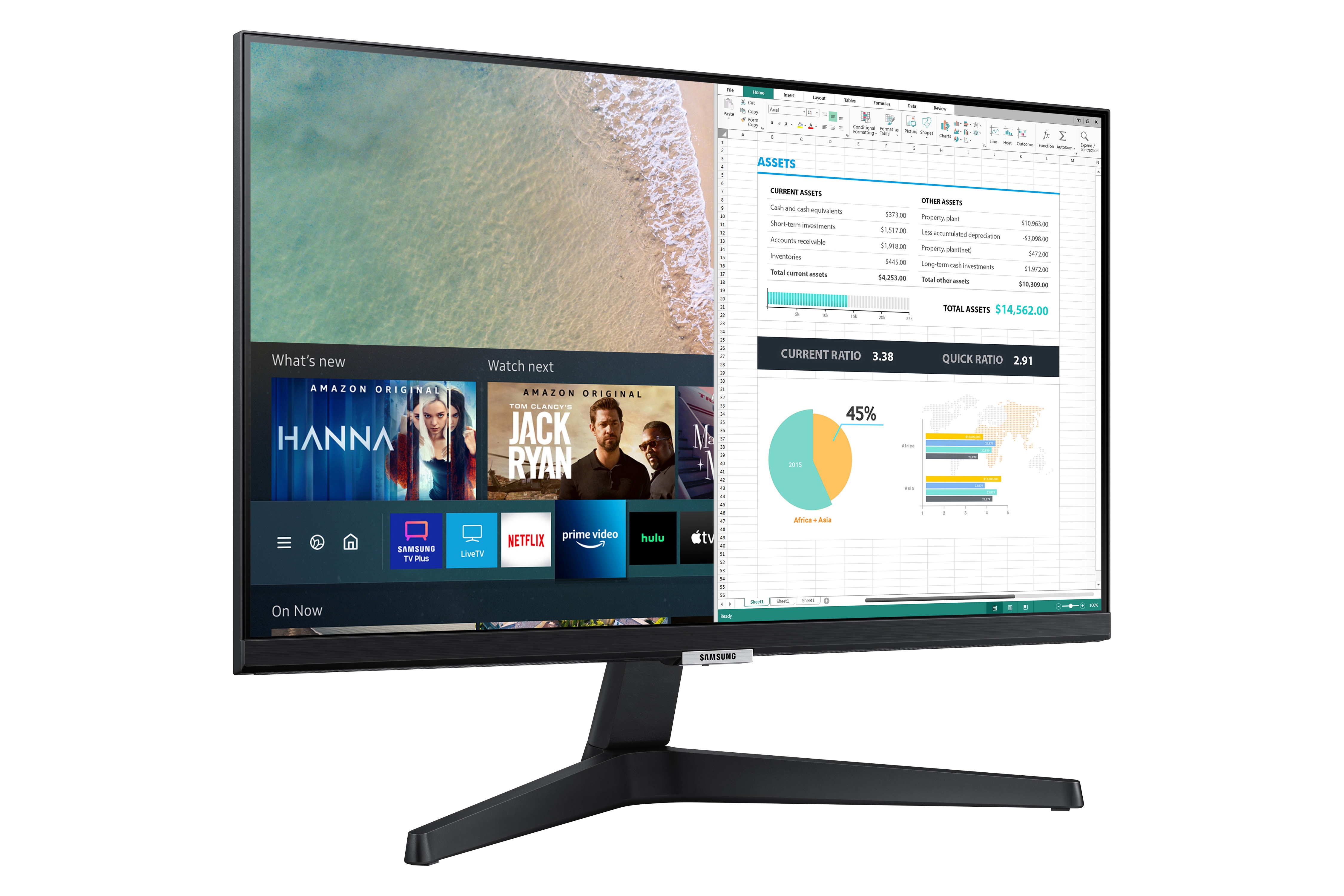 M50A FHD Smart Monitor with Streaming TV Black - | Samsung