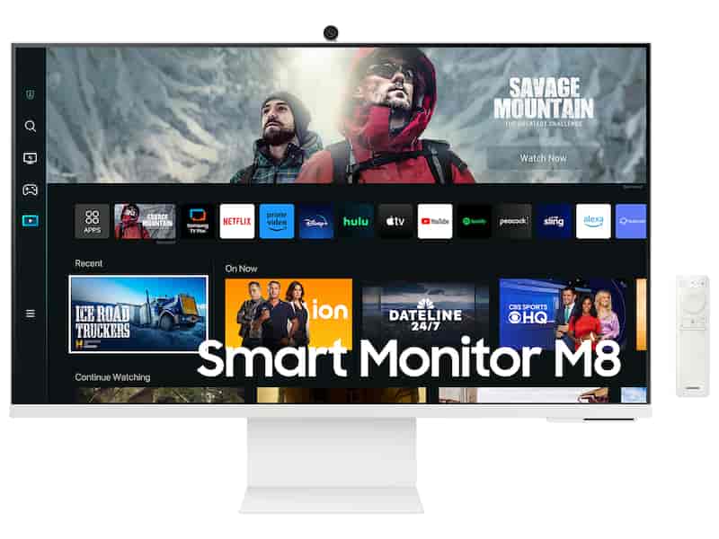 32” M80C Smart Monitor 4K UHD with Streaming TV, USB-C Ergonomic Stand and SlimFit Camera - Warm White
