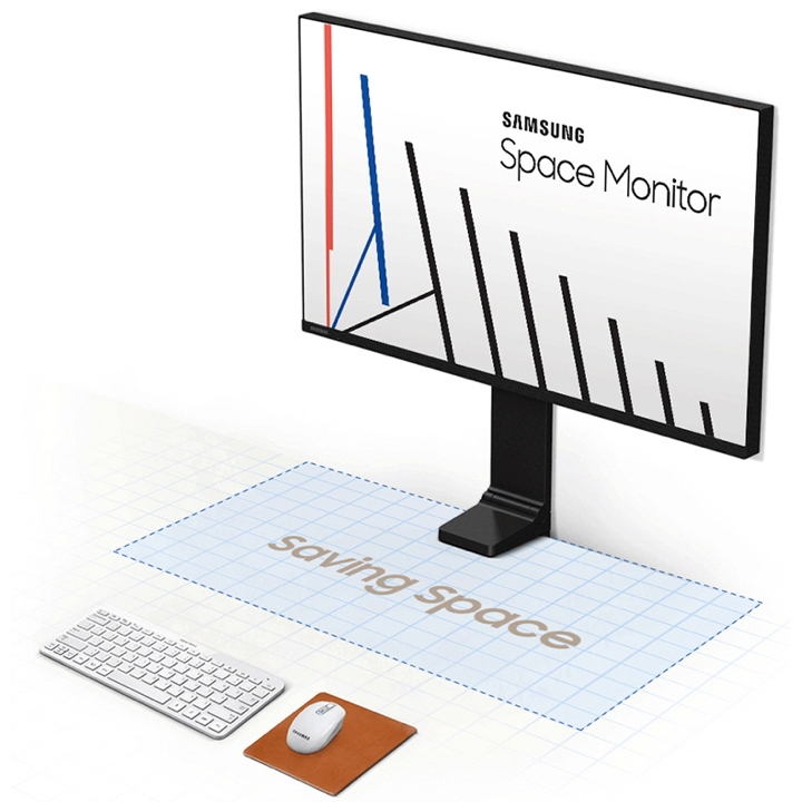 Ecran PC 32 pouces Samsung Space Monitor (4K,borderless, pied plat  articulé) à 329,99 euros (Terminé)