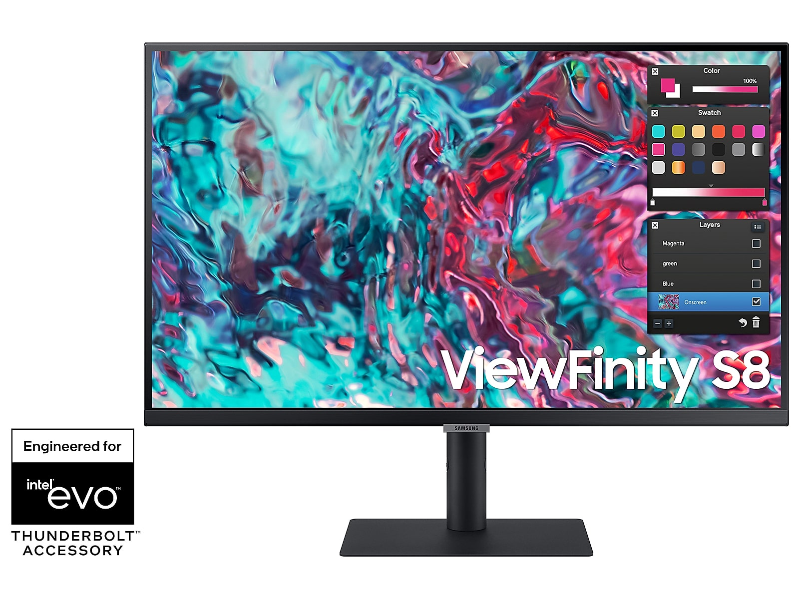 Samsung 27" Viewfinity S80TB 4K UHD IPS Thunderbolt4 with Built-in Speakers Monitors in black(LS27B804TGNXGO)