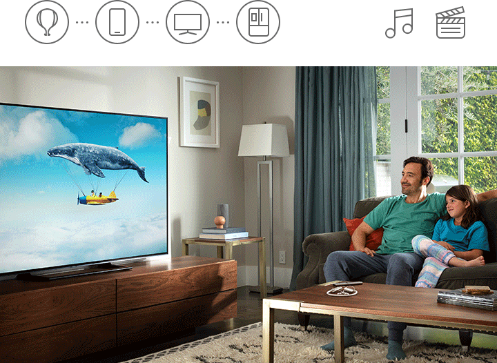 Enjoy your Samsung Smart TV with personal headphones, so you don't disrupt anyone else in the room. 