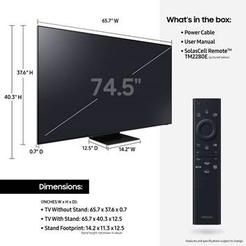 Samsung 75 NEO QLED 8K Smart TV - QN800B - Samsung Tunisie Couleur Noir