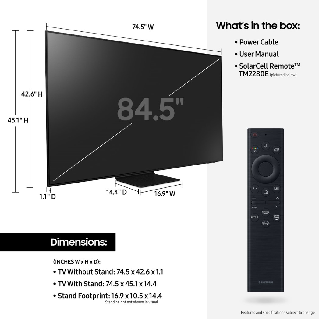 Thumbnail image of 85” Class QN90BD Samsung Neo QLED 4K Smart TV (2022)