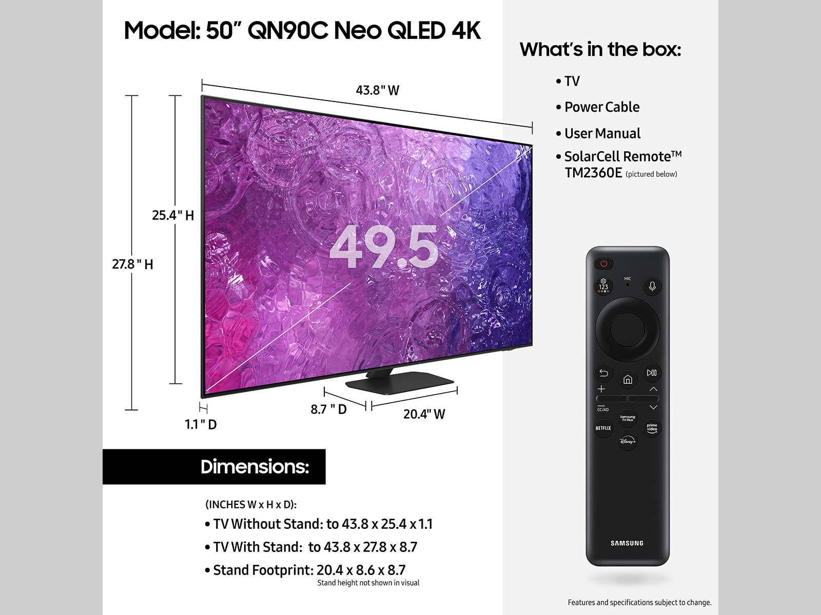 50-Inch TVs – 50” QLED & 4K UHD Smart TVs | Samsung US