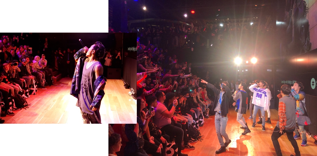 Bobby from iKON raps a few verses before the rest of iKON members join him on stage