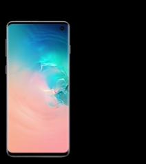 A single product shot showing the front side of a Galaxy S10 phone