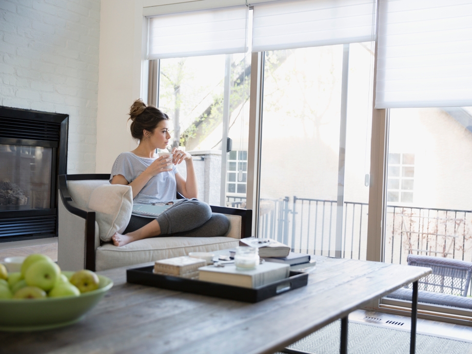 Woman enjoying her time to herself 