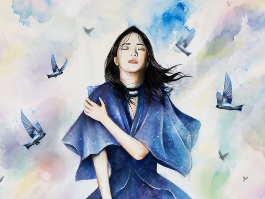 One of Marc Allante’s original works for the video, “Jenga”. 