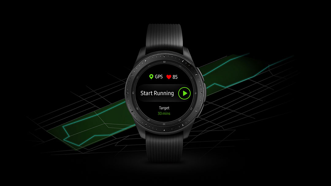 Galaxy Watch with running workout start prompt