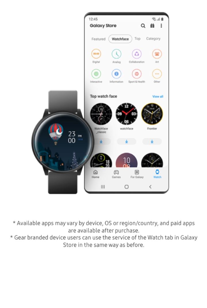 play store for galaxy watch