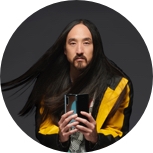 A studio headshot of Steve Aoki