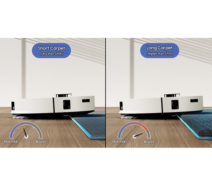 White Bespoke Jet Bot Combo AI Robot Vacuum & Mop using AI floor recognition