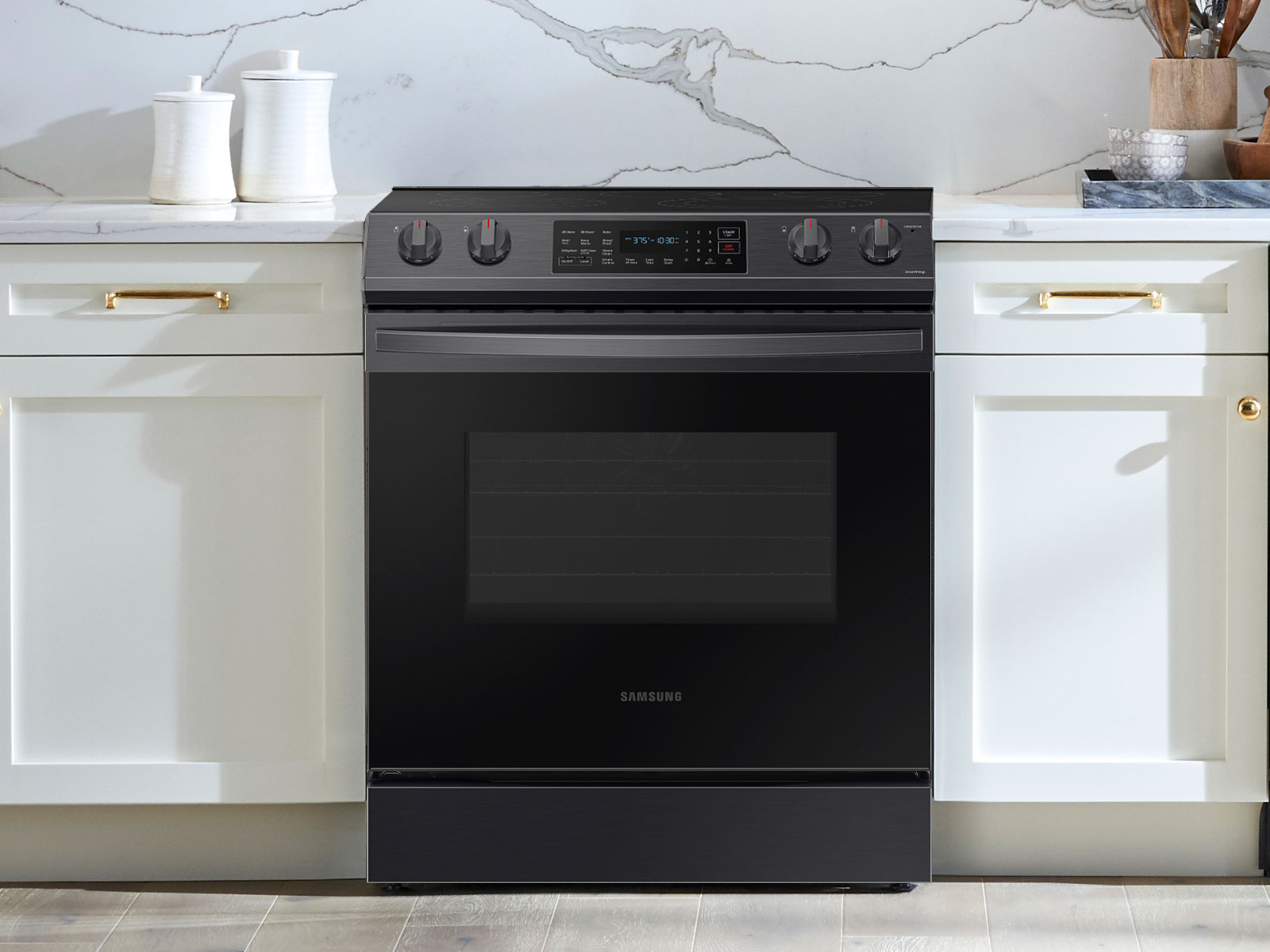 Samsung 6.3 Cu. ft. Slide-in Electric Range with Convection, Stainless Steel - NE63T8311SS