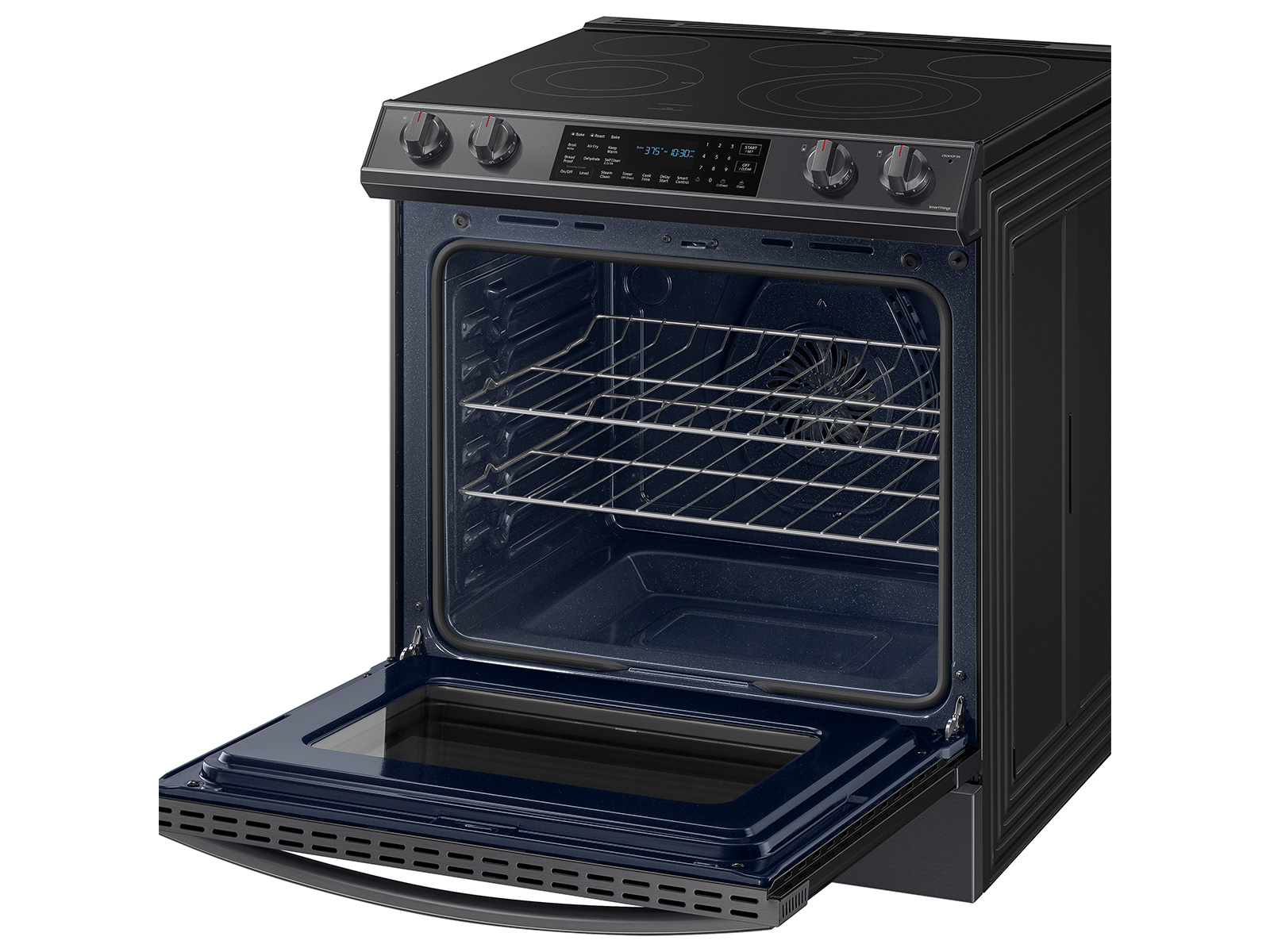 Thumbnail image of 6.3 cu. ft. Smart Slide-in Electric Range with Air Fry in Black Stainless Steel