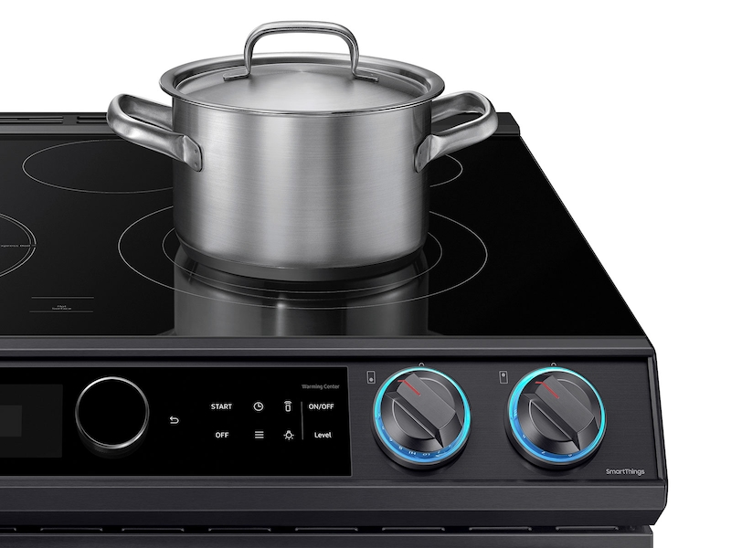6.3 cu ft. Smart Slide-in Electric Range with Smart Dial &amp; Air Fry in Black Stainless Steel