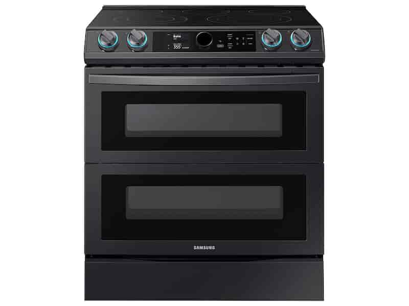 6.3 cu ft. Smart Slide-in Electric Range with Smart Dial, Air Fry, & Flex Duo™ in Black Stainless Steel