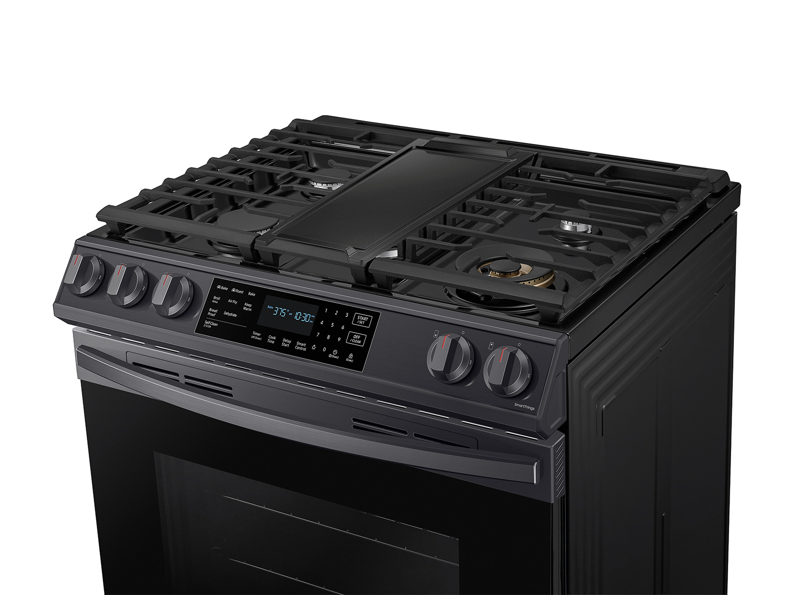 Thumbnail image of 6.0 cu ft. Smart Slide-in Gas Range with Air Fry in Black Stainless Steel