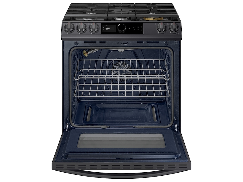 6.0 cu ft. Smart Slide-in Gas Range with Smart Dial &amp; Air Fry in Black Stainless Steel