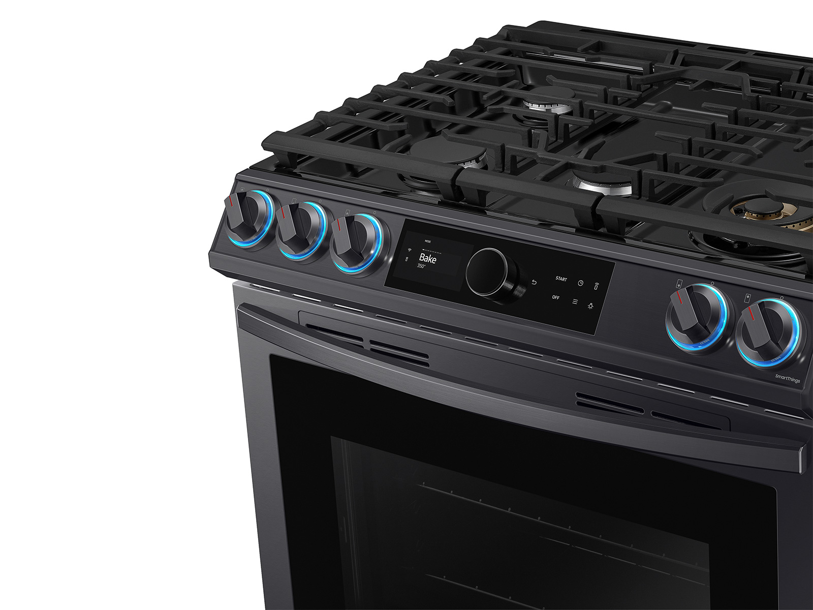 Thumbnail image of 6.0 cu ft. Smart Slide-in Gas Range with Smart Dial &amp; Air Fry in Black Stainless Steel