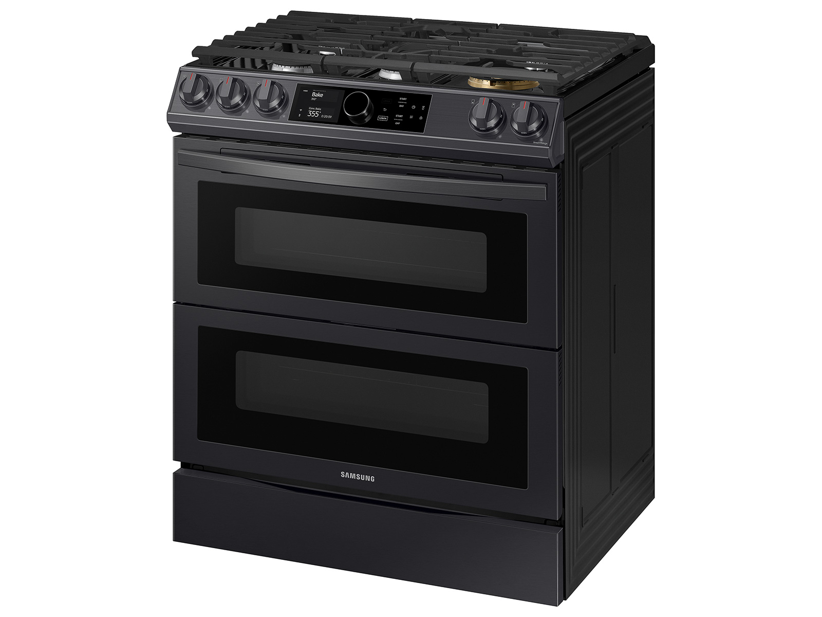 Samsung 6.3 Cu. Ft. Slide-In Dual Fuel Range with Smart Dial in