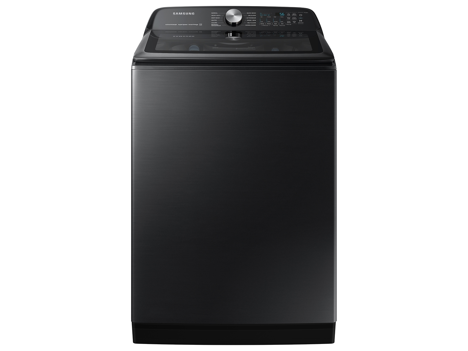 Samsung 5.1 cu. ft. Smart Top Load Washer with ActiveWave™ Agitator and Super Speed Wash in Brushed Black(WA51A5505AV/US)