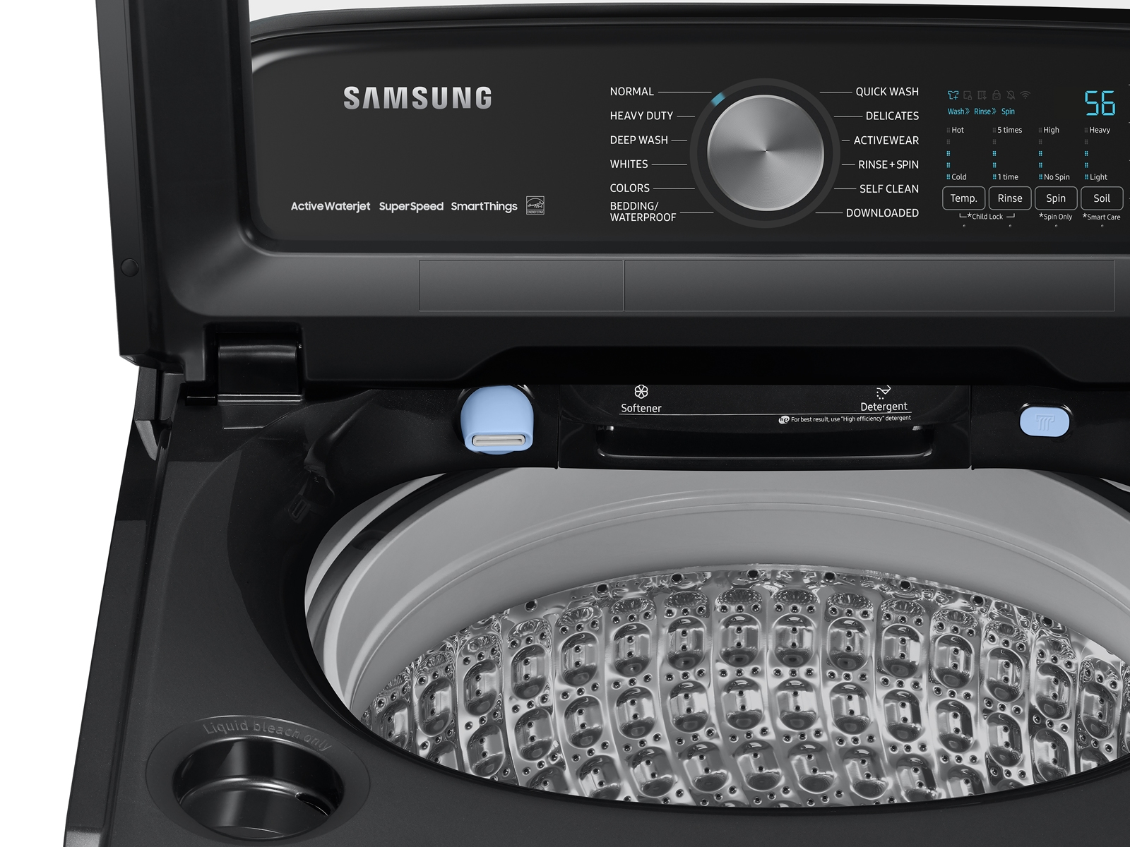 Thumbnail image of 5.1 cu. ft. Smart Top Load Washer with ActiveWave&trade; Agitator and Super Speed Wash in Brushed Black