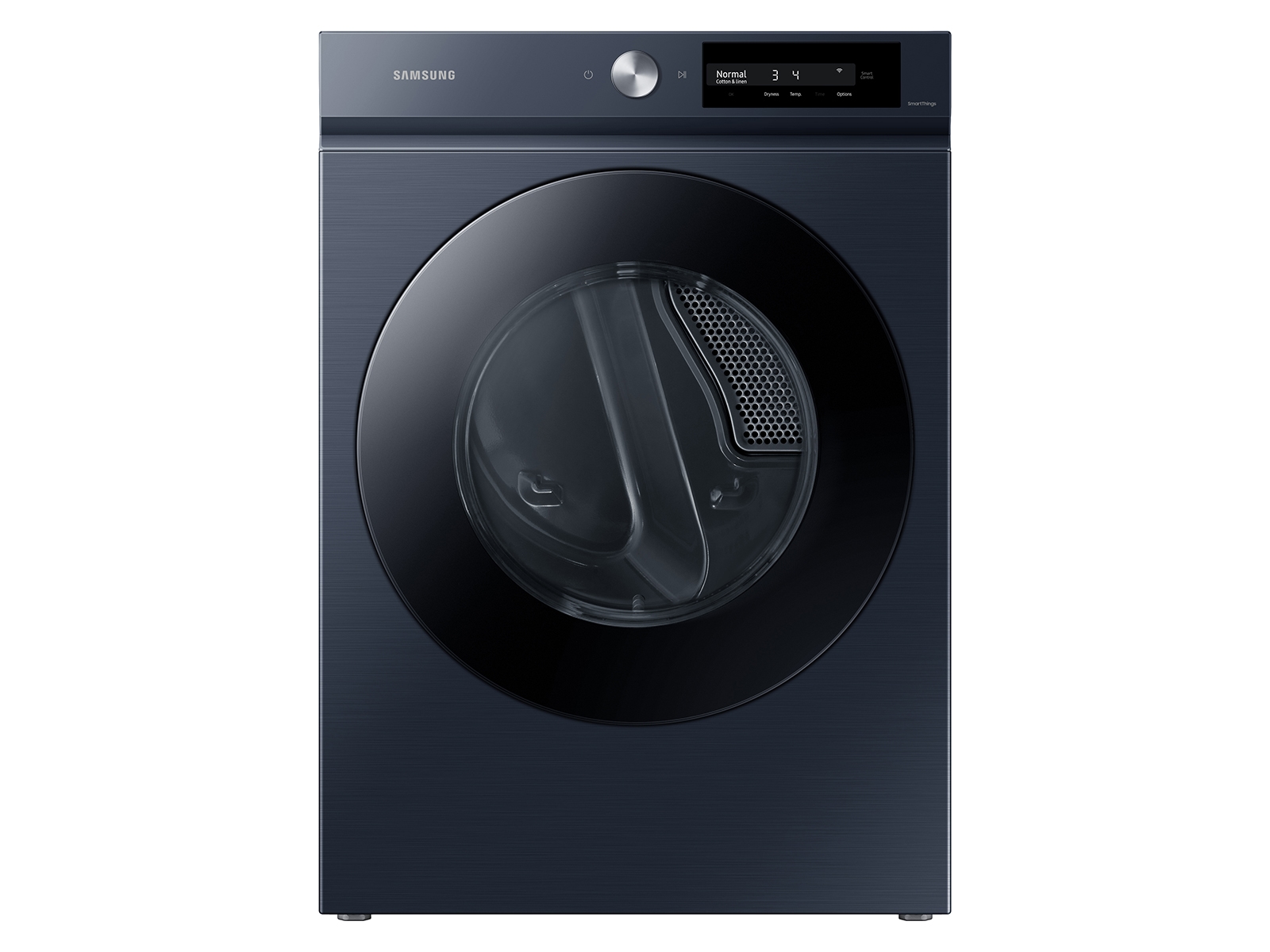 Samsung Bespoke 7.5 cu. ft. Large Capacity Electric Dryer with Super Speed Dry and AI Smart Dial in Brushed Navy Blue(DVE46BB6700DA3)