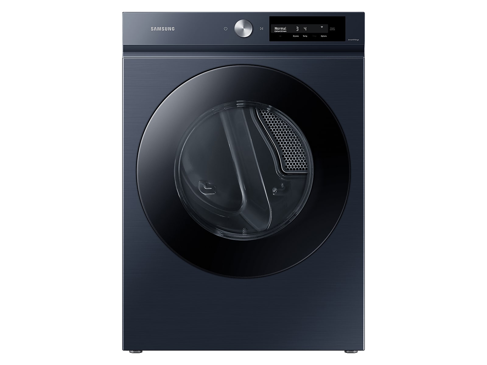 Samsung Bespoke 7.5 cu. ft. Large Capacity Electric Dryer with Super Speed Dry and AI Smart Dial in Brushed Navy Blue(DVE46BB6700DA3)