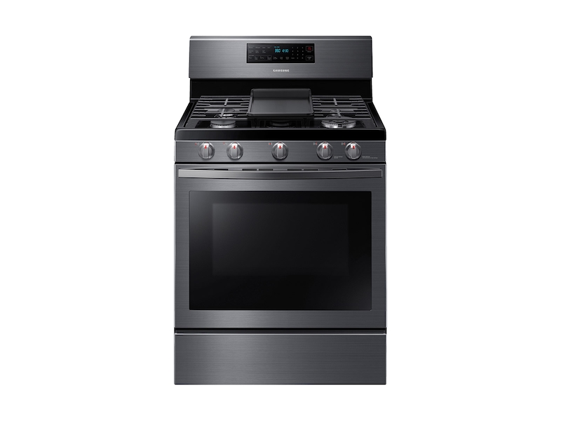 5.8 cu. ft. Freestanding Gas Range with Air Fry and Convection in Black Stainless Steel