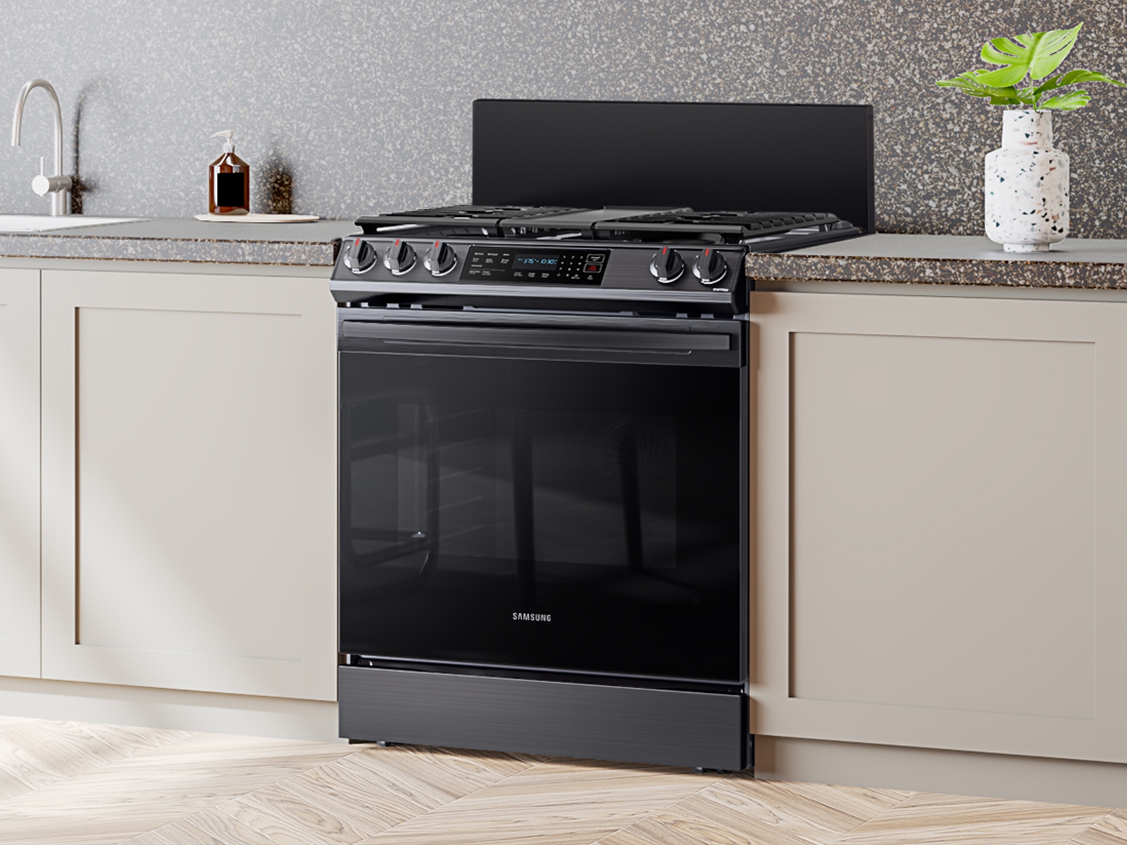 Samsung NY63T8751SG 30 Inch Slide-in Dual Fuel Smart Range with 5 Sealed  Burners, 6.3 Cu. Ft. Oven Capacity, Air Fry, Steam + Self Clean, Flex Duo™,  Smart Dial, Wi-Fi, Voice Control, Sabbath