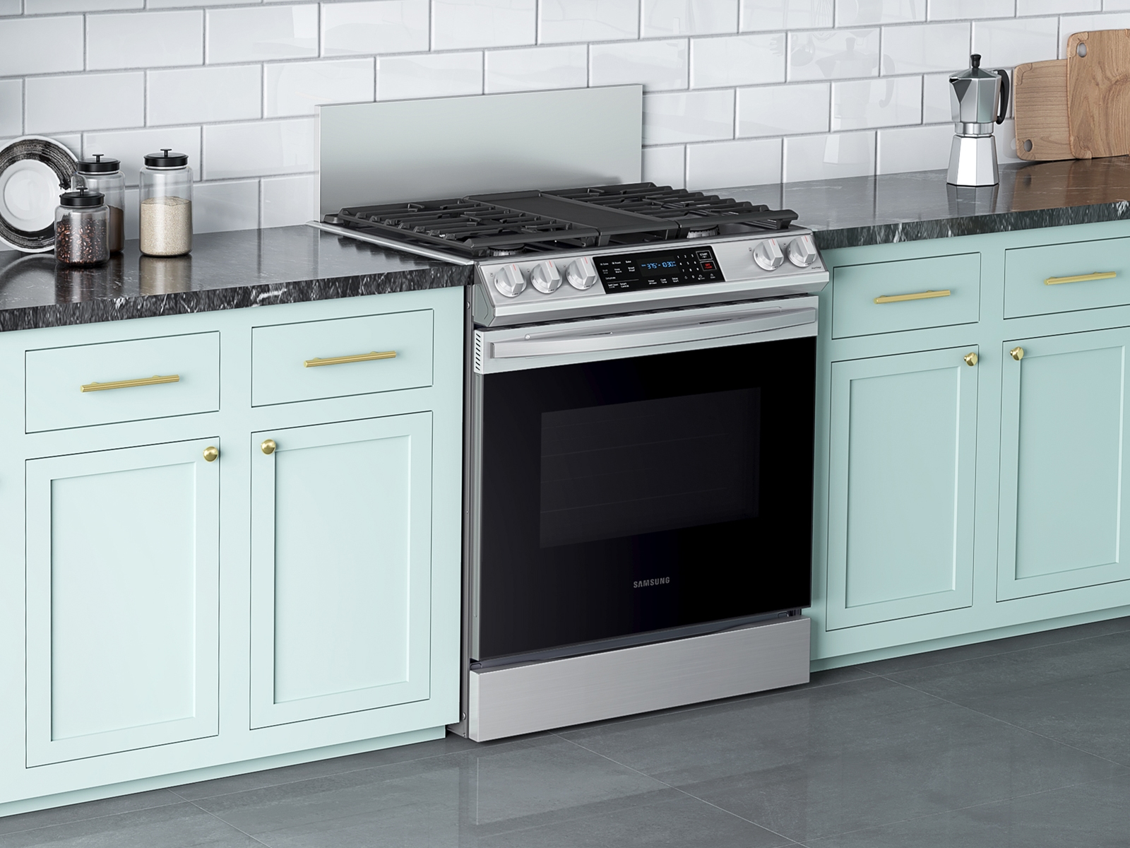 NE63T8511SS Samsung 30 Front Control Wifi Enabled Slide-In Electric Range  with Air Fry and Convection 