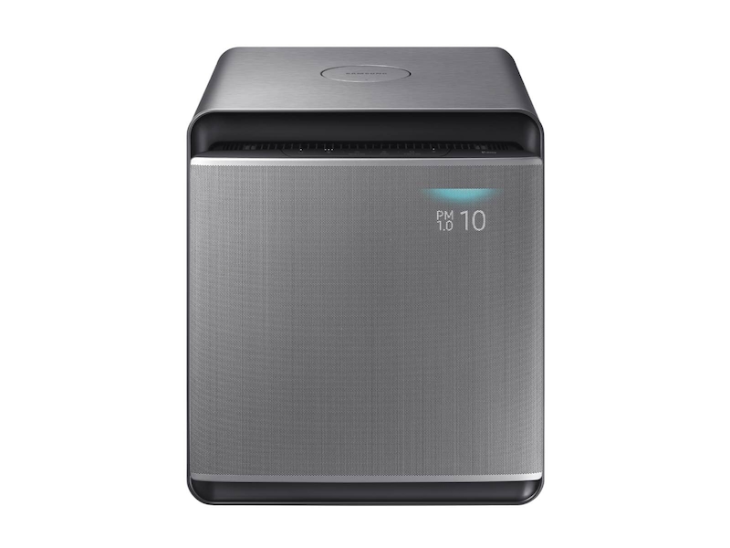 Cube Smart Air Purifier with Wind-Free Air Purification in Honed Silver