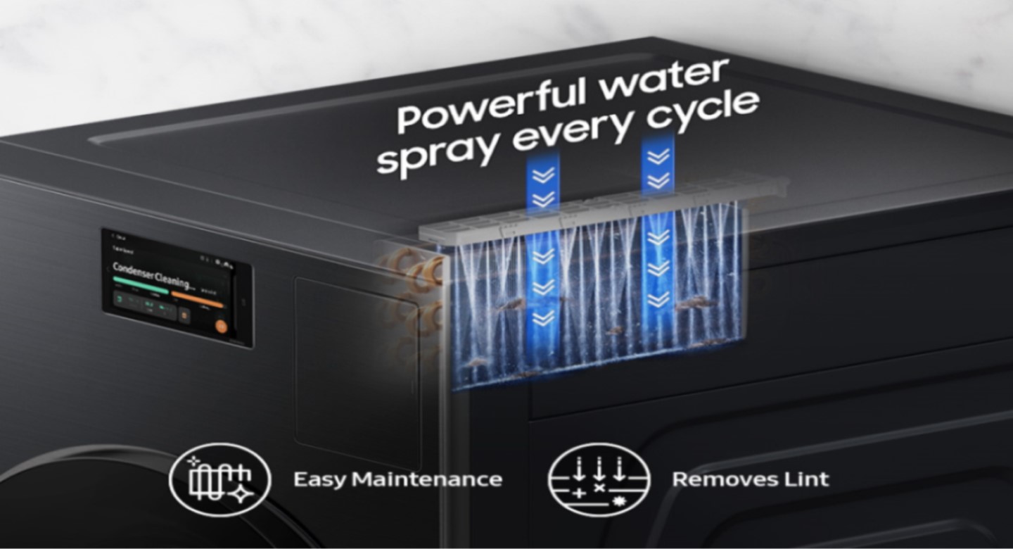 All-in-One washer dryer with easy maitenance Auto Cleaning.