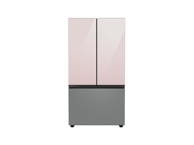 Bespoke 3-Door French Door Refrigerator (30 cu. ft.) with AutoFill Water Pitcher in White Glass