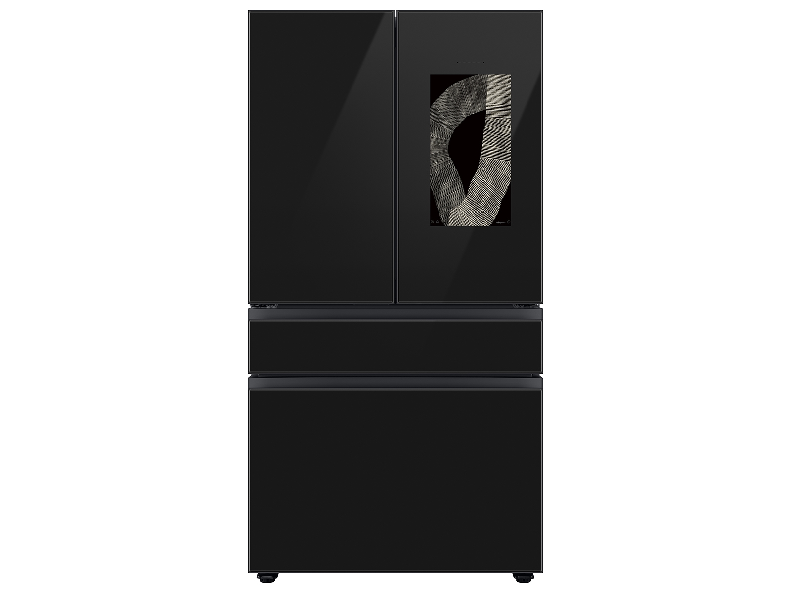 Samsung Bespoke 4-Door French Door Refrigerator (29 cu. ft.) - with Family Hub™ Panel in Charcoal Glass - (with Customizable Door Panel Colors) in Charcoal Glass