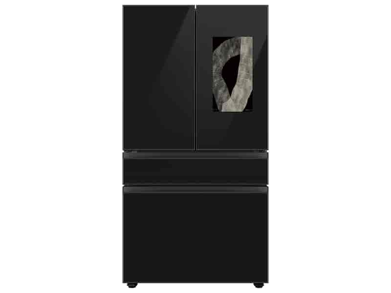 Bespoke 4-Door French Door Refrigerator (29 cu. ft.) – with Family Hub™ Panel in Charcoal Glass – (with Customizable Door Panel Colors) in Charcoal Glass