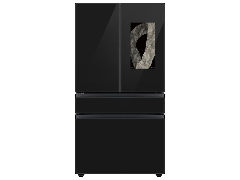 Bespoke 4-Door French Door Refrigerator (29 cu. ft.) &ndash; with Family Hub&trade; Panel in Charcoal Glass &ndash; (with Customizable Door Panel Colors) in Charcoal Glass