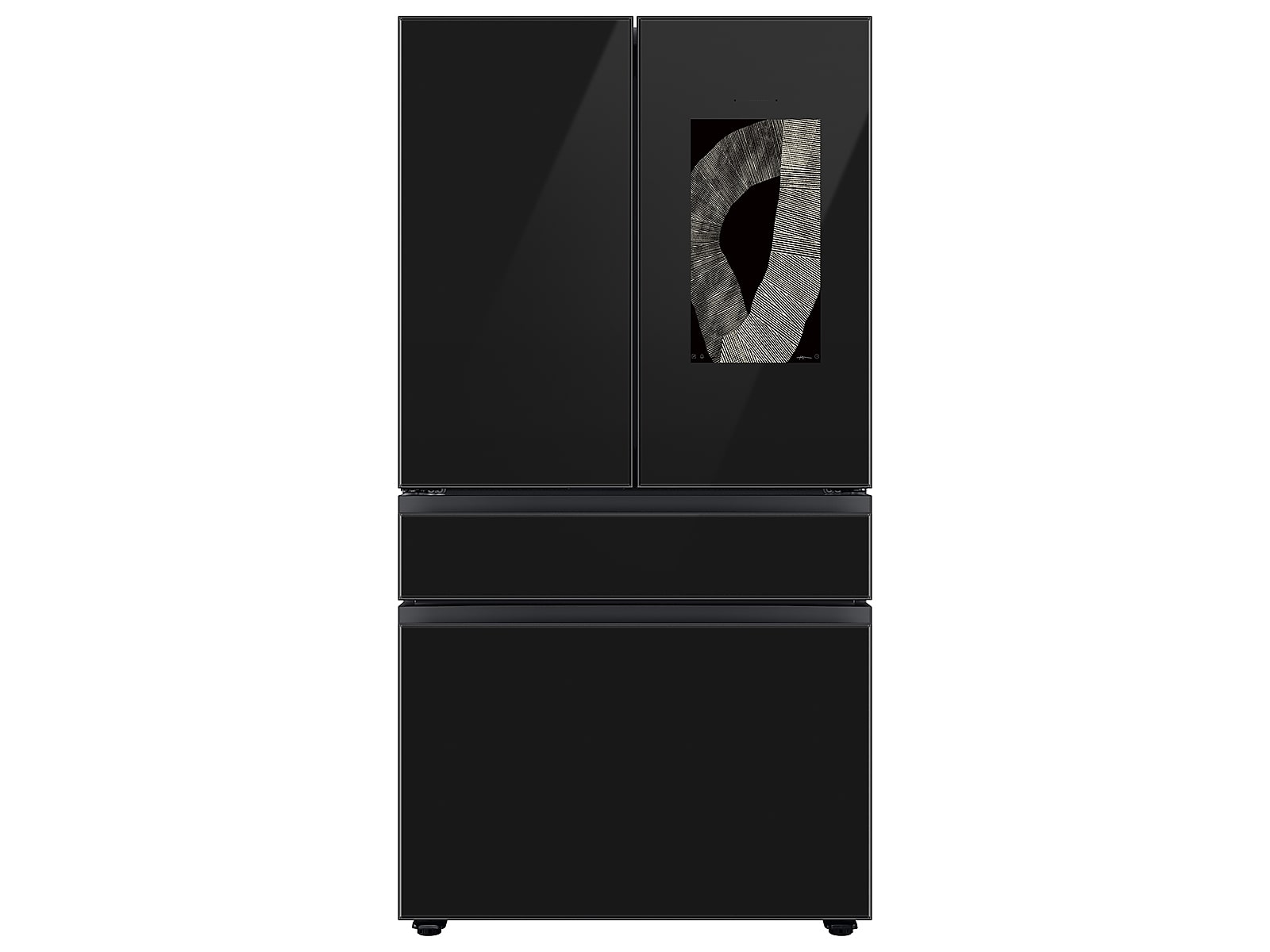 Samsung Bespoke 4-Door French Door Refrigerator (29 cu. ft.) - with Family Hub™ Panel in Charcoal Glass - (with Customizable Door Panel Colors) in Charcoal Glass photo