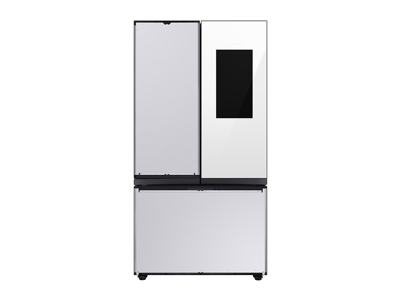 Samsung Bespoke 3-Door French Door Refrigerator (24 cu. ft.) - with Family Hub™ Panel in White Glass - (with Customizable Door Panel Colors) photo