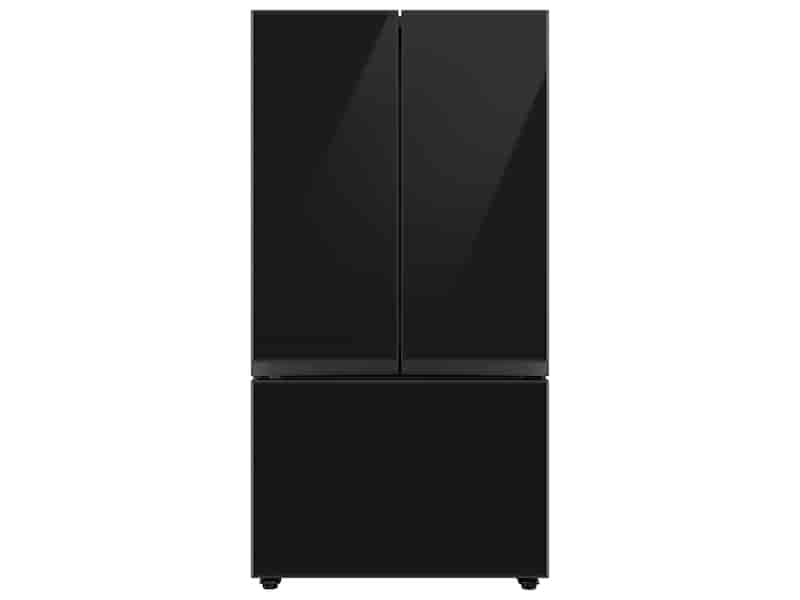 Bespoke 3-Door French Door Refrigerator (30 cu. ft.) with Beverage Center™ in Charcoal Glass