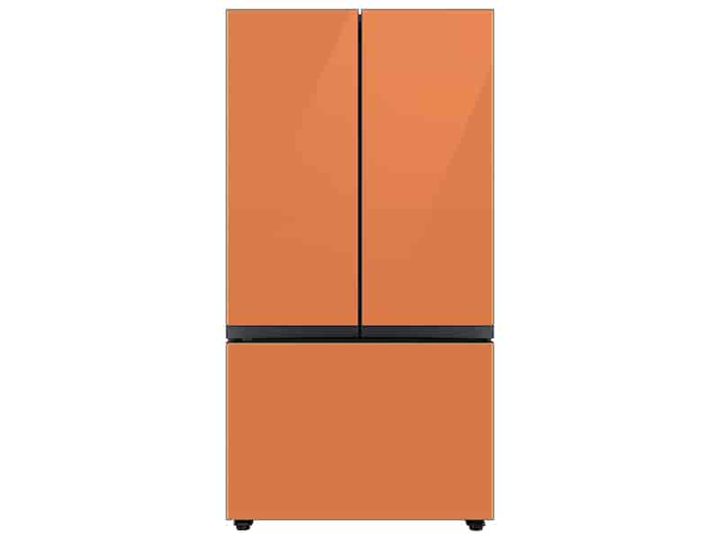 Bespoke 3-Door French Door Refrigerator (30 cu. ft.) with Beverage Center™ in Clementine Glass