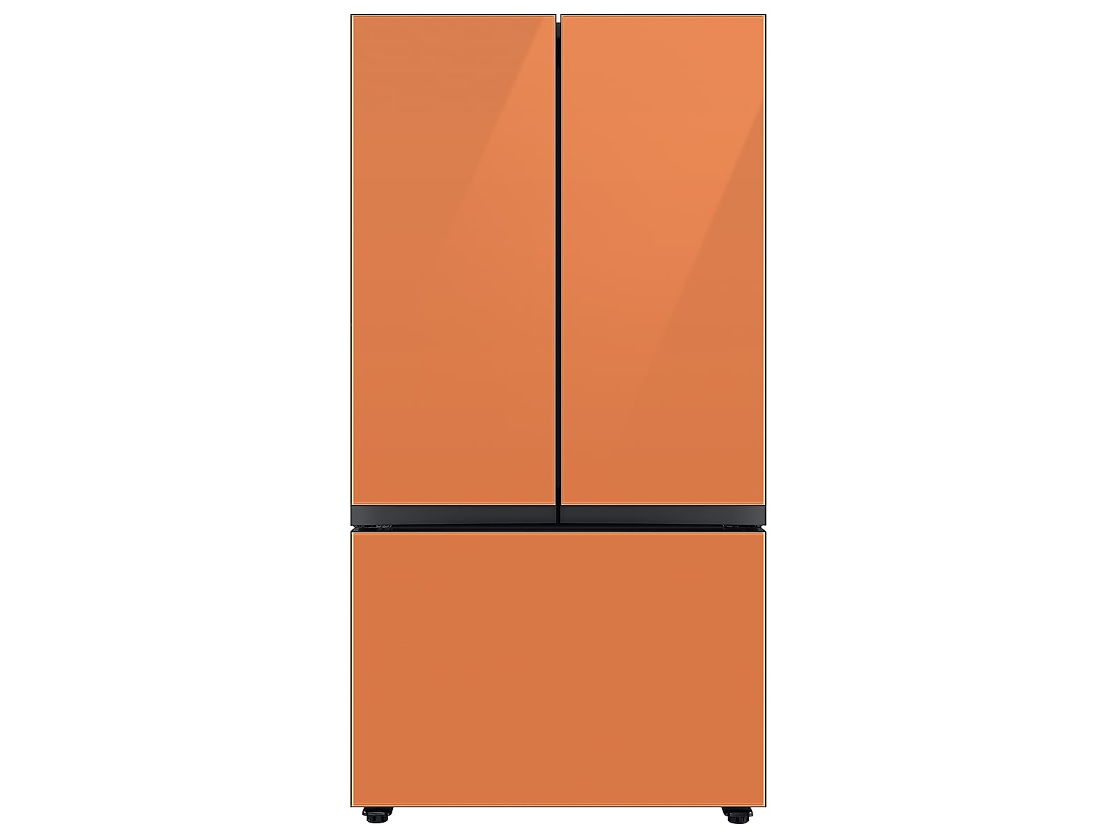 Samsung Bespoke 3-Door French Door Refrigerator (24 cu. ft.) with Beverage Center™ in Clementine Glass(BNDL-1650310246946) photo