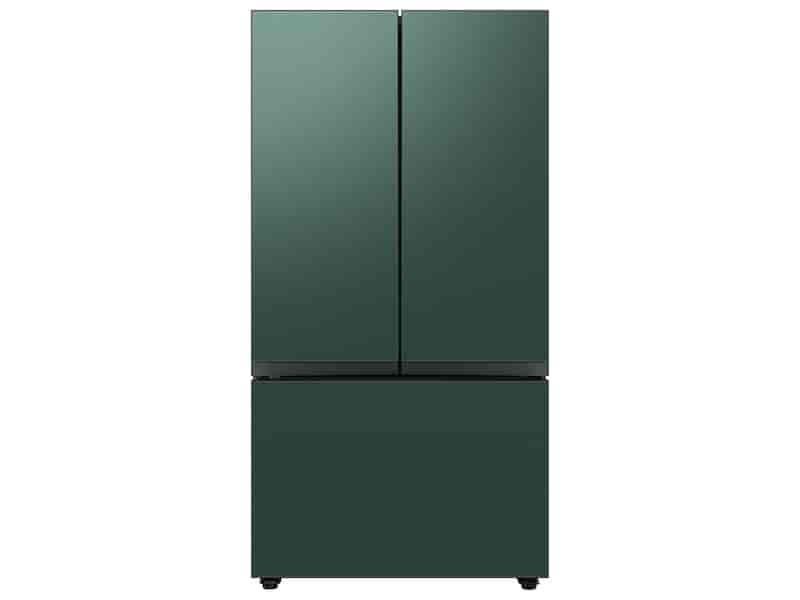 Bespoke 3-Door French Door Refrigerator (30 cu. ft.) with Beverage Center™ in Emerald Green Steel