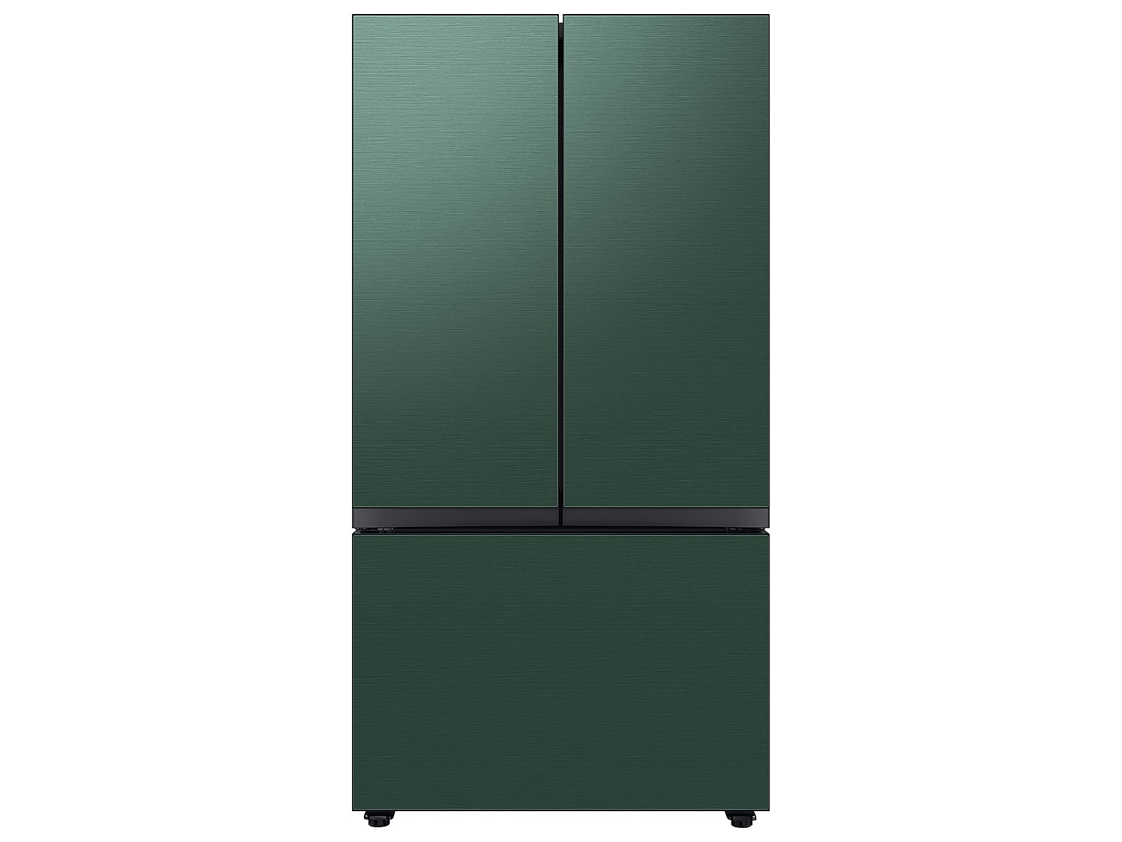 Samsung Bespoke 3-Door French Door Refrigerator (24 cu. ft.) with Beverage Center™ in Emerald in Green Steel(BNDL-1650311698378)